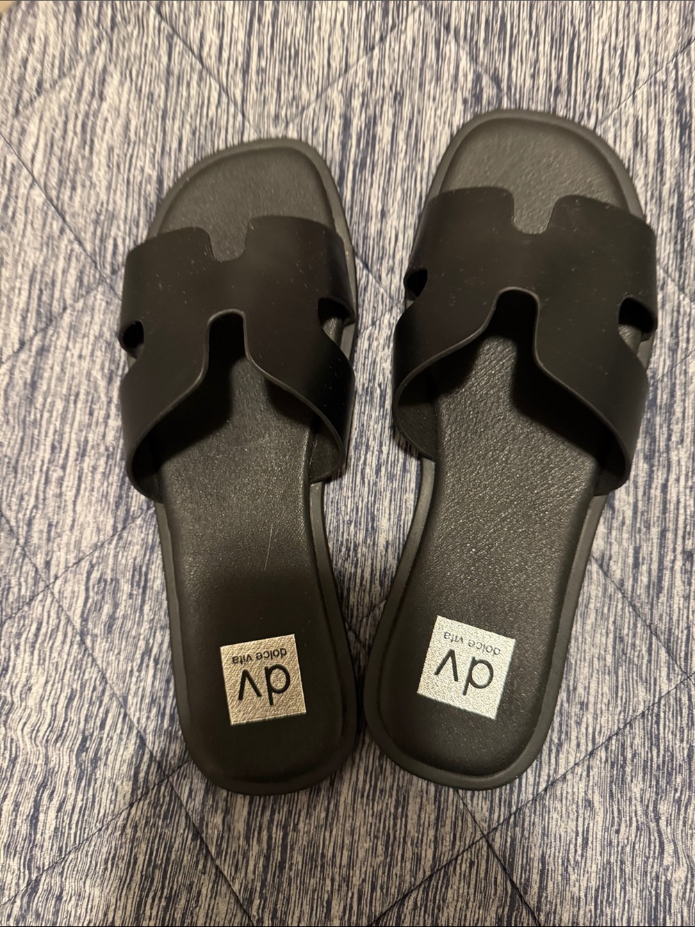 DV by Dolce Vita Black Slide Sandals for Kids - Open Toe Casual